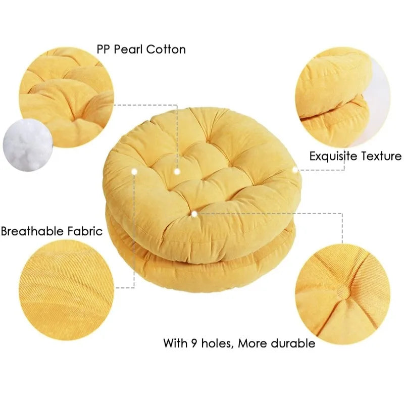 Round Tufted Floor Cushion Pillow