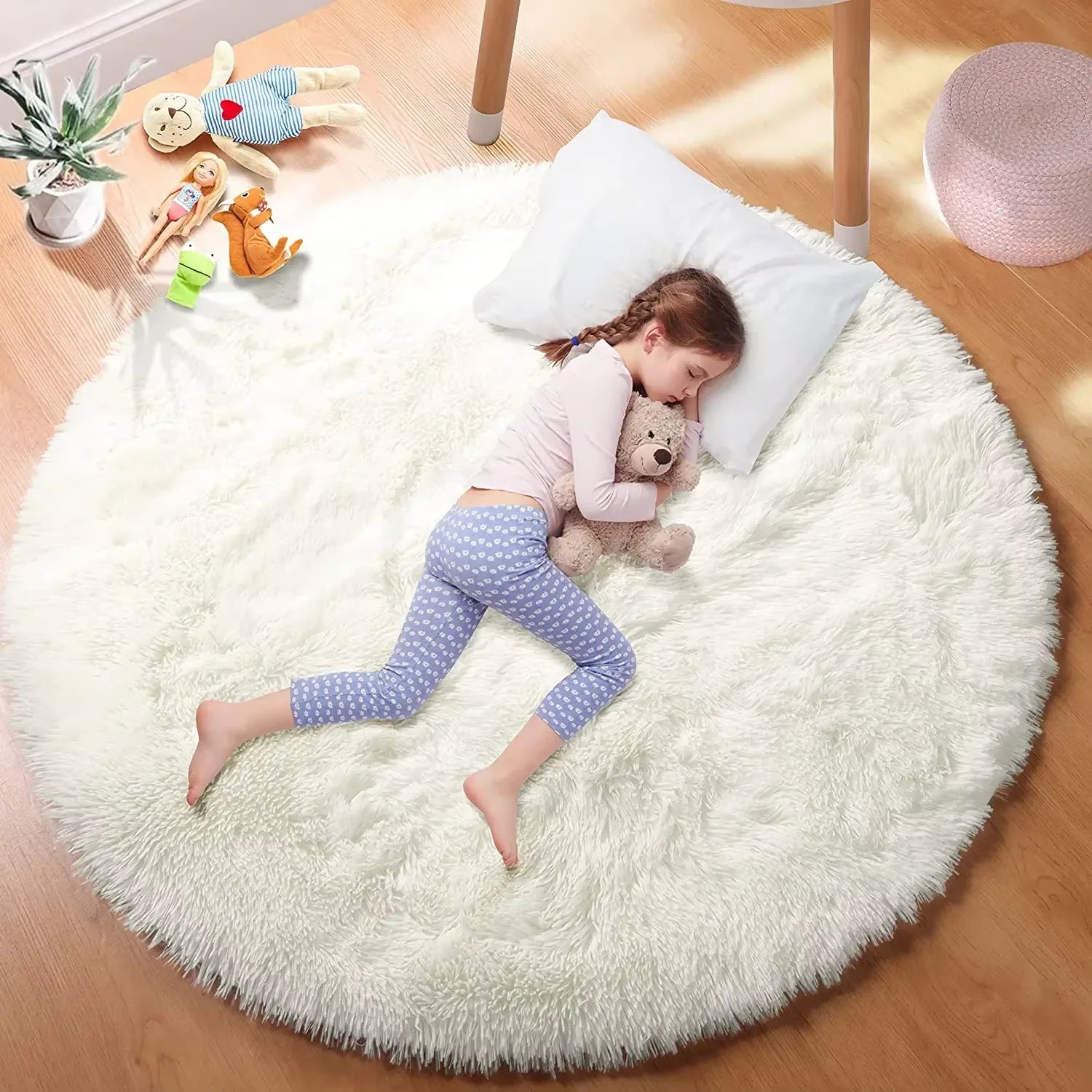 Ultra Soft Shaggy Round Rug