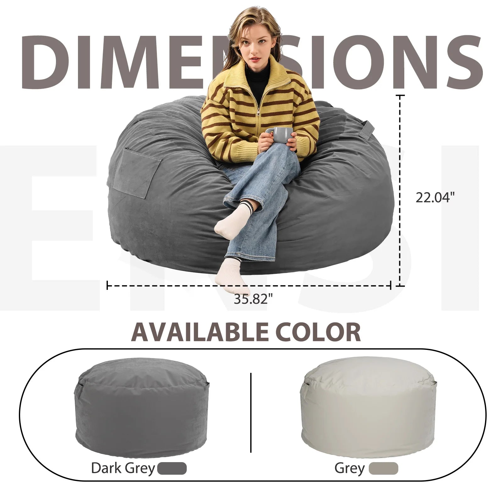 Oversized Foam Bean Bag Chair